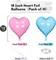 Pink Blue Heart Foil Balloons, 18Inch Gender Reveal Party Decorations, Pastel Blue and Baby Pink Heart Shape Mylar Balloon for Girls or Boys Baby Shower Birthday Wedding Bridal Shower Party Supplies